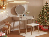 Maly Contemporary Wood Vanity and Stool Set, Gold T2574P164226