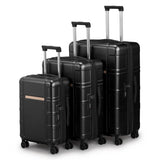 Luggage Expandable Suitcase PCABS 3 Piece Set with TSA Lock Spinner 93844175