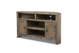 ZUN Joshua Creek 52 inch Corner TV Stand for TVs up to 55 inches, No Assembly Required, Barnwood Finish B108P160169