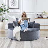 55''L Chenille Sponge single sofa,No Assembly Required,Fluffy Modern Sleeper Chair for Living room, W834P221026