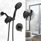 Classic High Pressure Single Handle 6-Spray Patterns Rain shower Head with Handheld Shower W121942870