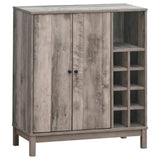 Weathered Acacia Wine Cabinet with 2 Doors B062P153898