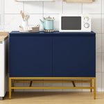 ZUN Minimalist & Luxury Cabinet Two Door Sideboard with ld Metal Legs for Living Room, Dining Room 02926492