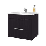 Story Floating Bathroom Vanity Set with Sink, One Drawer Wengue B128P314807
