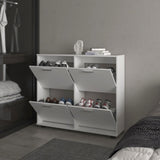 FM FURNITURE Nutrioso Tilt-Out Shoe Storage Cabinet with Multiple Compartments and Modern Desig, B128P301380