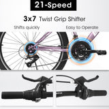 A26208 Ecarpat 26 Inch Bike, 21-Speed V-Brake, Front Suspension, Carbon Steel Frame W2563P180665