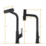 Kitchen waterfall faucet with pull down single handle kitchen sink faucet with pull out W1217P146510