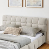 Queen Size Upholstered Bed ,comfortable upholstered bed frame, Chenille fabric, with headboard and W487P235287
