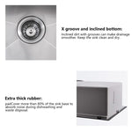 ZUN 27" L X 18" W Undermount Kitchen Sink With Sink Grid W122546261