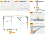 90 x 60 x 70cm Home Use Aluminum Alloy Folding Table White 44193343