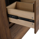 24" Bathroom with Double drawer,Freestanding Bathroom Cabinet,Engineering Wood,Brown W1972P188244