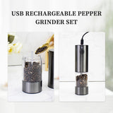 2PCS electric salt and pepper grinder set - battery-powered spice grinder, adjustable for 02435476