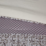 7 Piece Jacquard Comforter Set Purple Queen B03597199