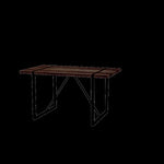 ZUN 55" Dining Table modern rustic Industrial Rectangular MDF Walnut color For 4-6 Person, With 1.5" 38882114