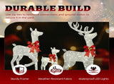 3-Piece Lighted Christmas Reindeer Set Outdoor Decorations, Weather Proof Sparkling Deer 84653913