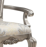 ZUN ACME Ariadne Side Chair , Velvet & Antique Plantinum Finish DN02282