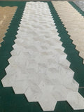 Hexagon Marble tile, White marble, marble, for wall, OL textured finished, 3D fluted marble, W1696P262342