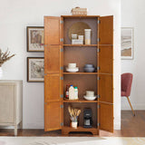 72.4" Tall Storage Cabinet Tall Storage Cabinet with 8 Doors and 4 Shelves ,Bookshelf Living Room, W2275P269080