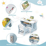 Kids Activity Table with Abundant Storage - Concave Shelf Side Pen Slots 64158096