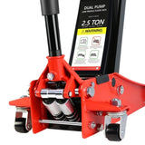 ZUN 2.5 Ton Low Profile Floor Jack,Steel Racing Floor Jack with Dual PistonsQuick Lift Pump,Hydraulic W1239115442