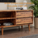 ZUN 63 Inch TV Stand Features Vintage-style and Bevel Design, TV Stand with Drawers, Entertainment W578P193297