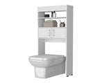 Bisbee 2-Door Over-the-Toilet Bathroom Storage Cabinet Shelf, White B128P287527