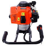 ZUN 2.7HP Post Hole Digger 63cc two person handle Gas-Powered 2-Stroke Auger Digging Drill Shaft Size W465109919