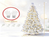 7FT Pre-Lit Snow Flocked Cypress Artificial Christmas Tree, Color Changing LED Lights 9 Modes, 33182324