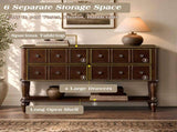 Vintage Console Table with Solid Wood Legs, 47.8'' Entryway Sofa Table with 4 Storage Drawers and W1202P509849