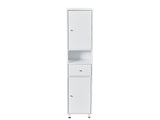 White particleboard with melamine veneer, 30*30*170cm, two doors, one drawer, one shelf, bathroom 85950573