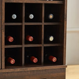 ZUN Wine Bar Cabinet for Liquor and Glasses, Farmhouse Coffee Bar, Cabinet with Wine Rack Barn Door W1758P210361