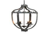 4 - Light Metal Chandelier, Hanging Light Fixture with Adjustable Chain for Kitchen Dining Room W2078138923