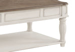 ZUN Oak and Antique White Coffee Table with Lift Top B062P209078