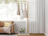 Clothing Rack, Golden Metal Freestanding Heavy Duty Clothes Rack with Marble Base, Multipurpose 93264822