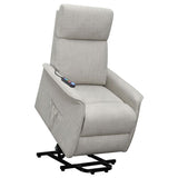 Beige Upholstered Power Lift Recliner with Wired Remote B062P145469