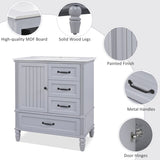 ZUN 30" Bathroom Vanity with Sink, Bathroom Cabinet with A Door, Three Drawers, Solid Wood Legs & MDF N759P207656E