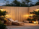 6 ft x 13 ft Natural Bamboo Privacy Screen, Eco-Friendly Decorative Slat Fence for Garden & Patio 44007088