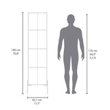 Linen Cabinet 70.8" H, with 1 Door and 4 Shelves, Matt Gray B097P250889