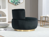 COOLMORE 360 Degree Swivel Cuddle Barrel Accent Sofa Chairs, Round Armchairs with Wide Upholstered, W395P145393
