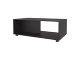 Gu Oidak Coffee Table with Open Storage and Caster Wheels, Wengue B128P263706