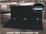 9ft Black Mid-Size Ping Pong Conversion Top Foldable & Portable Table Tennis Table Top for Indoor W1408P442642