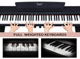 GDP-105 88 Keys Standard Full Weighted Keyboards Digital Piano with Furniture Stand, Power Adapter, 63585988