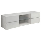 Glossy White 4-Drawer TV Console B062P153726