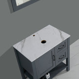30in Gray Bathroom Vanity w/ Mirror and Top Only W122346708