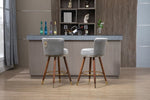 ZUN COOLMORE Counter Height Bar Stools Set 2 for Kitchen Counter Solid Wood Legs with a fixed height W153968290