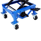 300 lbs Hydraulic Motorcycle Scissor Jack Lift Foot Step Wheels for Small Dirt Bikes,blue color 39700663