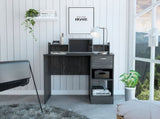 Portland 2-Shelf 1-Drawer Writing Desk Smokey Oak B062111634