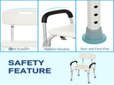 Adjustable Shower Bench with Removable Armrests, Medical-Grade Bath Chair for Elderly, Handicap & 56675645