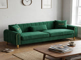 FX-P11-GR 87.4 Inches Contemporary Upholstered Sofa Couch, 3 Seater Sofa with Plush Cushions & W576P360571