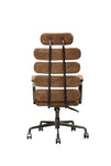 ZUN Retro Brown Swivel Office Chair with Pneumatic Lift B062P215462